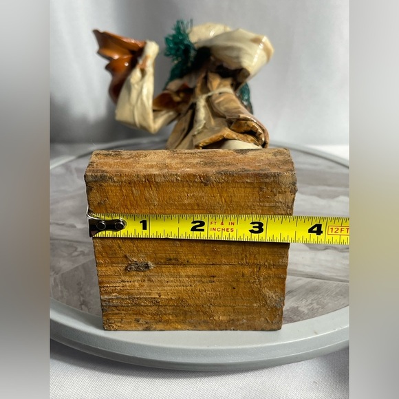 Handcrafted Artisan Figurine with Orange and Green Accents - Picture 11 of 14